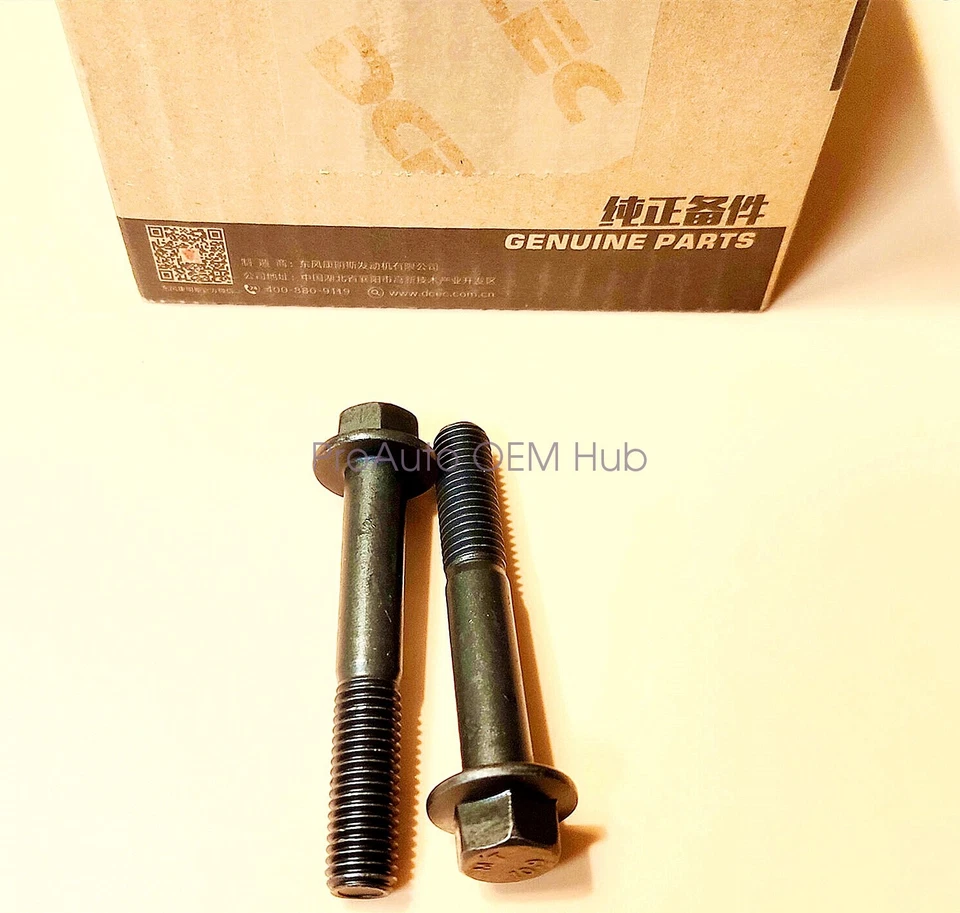 3901448 3944593 12x Exhaust Manifold Bolts OEM Cummins for Dodge Ram 5.9L 6.7L Foto 2 de 4