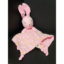Walmart Pink Bunny Lovey Security Blanket Rattle Polka Dot Knotted Parent Choice