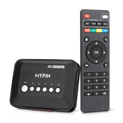 4K30hz HDMI TV Media Player with HDMI/AV Output, Digital MP4 Player for 14TB ...
