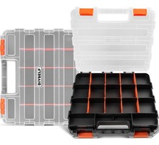 34 Compartment Small Parts Organizer Box Double Sided Adjustable Hardware Craft