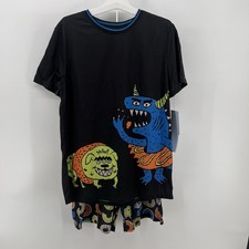 New Cat  Jack Boys 2 Pc. Pajama Set XXL 16-18 Donut Monster Shorts  Top NWT