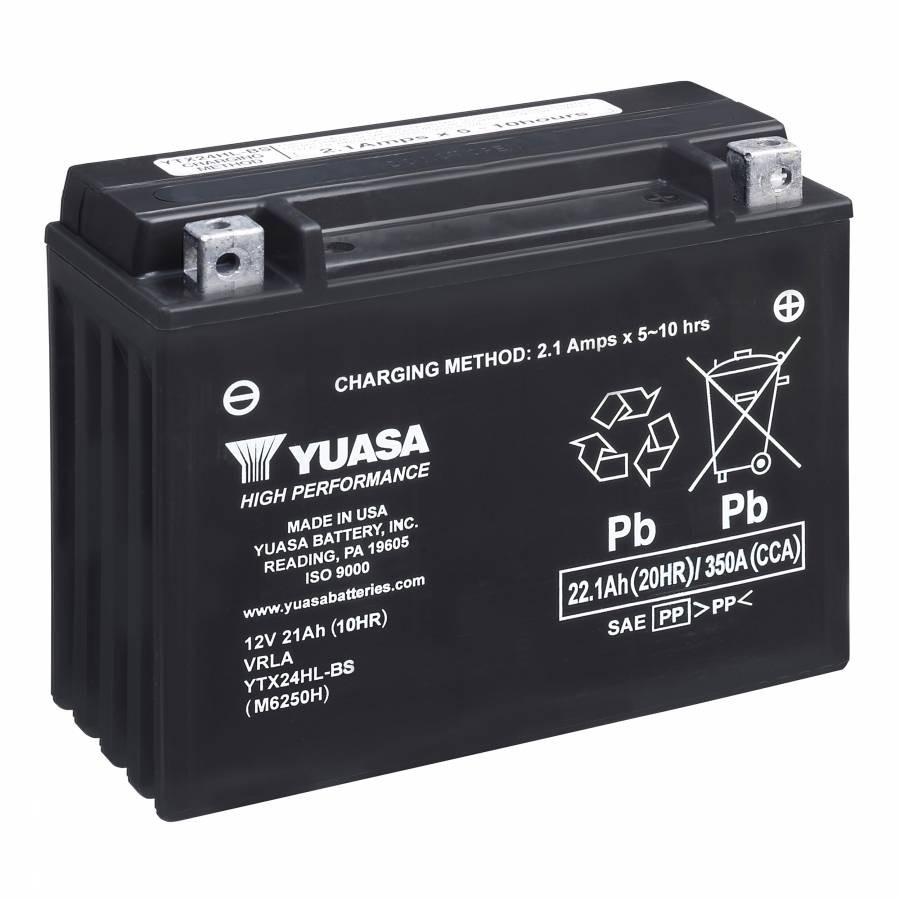 Batterie Yuasa YTX24HL-BS 12V 21Ah MF sans entretien avec acide