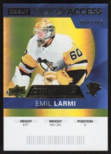 2021-22 Upper Deck Credentials #78 Emil Larmi 2020-21 Yellow #/249