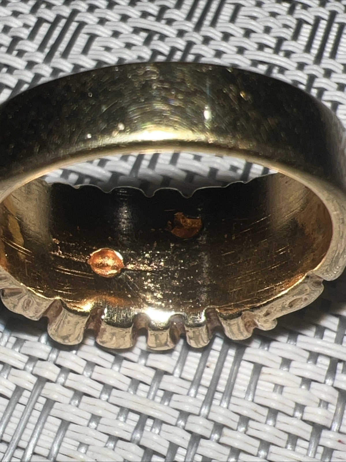 SETA Rectangle Chunk/Jagged Cut Simple Vintage Go… - image 6