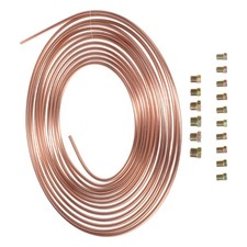 3/16 inch Car Brake Line Liquid Fuel Gas Cable with 16 PCS Screws - 25 inch Long