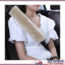 13.4in Sheepskin Seat Belt Cover Pads Soft Shoulder Cushion Protects Neck 13.4in Sheepskin Seat Belt Cover Pads Soft Shoulder Cushion Protects Neck