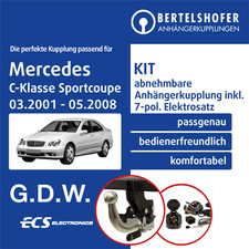 Für MERCEDES C-Klasse Sportcoupe Typ CL203 01-08 AHK abn. +7pol spez. E-Satz TOP