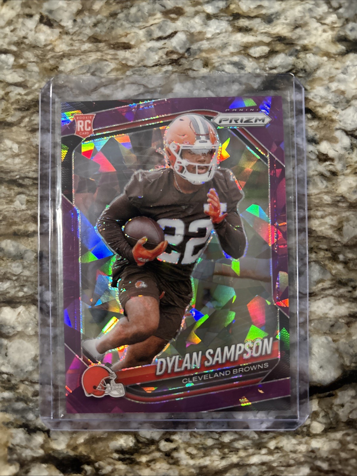 DYLAN SAMPSON 2025 Panini Prizm #365 Purple Ice Prizm Rookie RC #/225 Browns