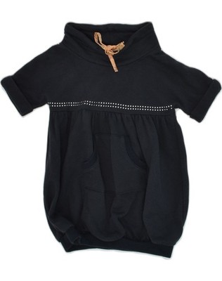 Alviero Martini Baby Mädchen Pullover Kleid 9-12 Monate schwarz Baumwolle AA13