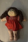 Vtg. Cabbage Patch Kids Doll Tongue Out To Side Long Brown Yarn Hair 1982,83,86