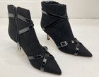 Charles David Annie Black Microsuede Women's Side-Zip Ankle Boots Size 8M NIB — photo 3