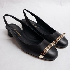 Salvatore Ferragamo Mini Vara Bow Leather Pump Black