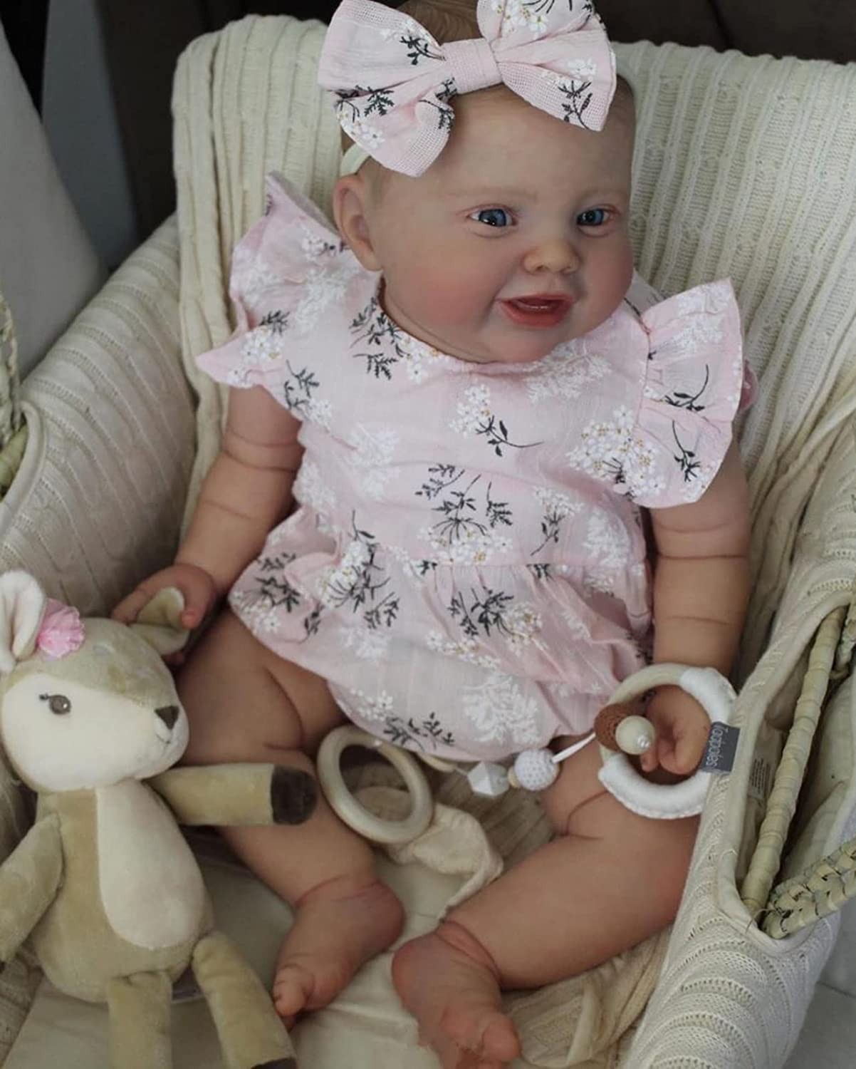 Girl 24 Inch 60cm Cute Reborn Toddler With 2 Teeth...