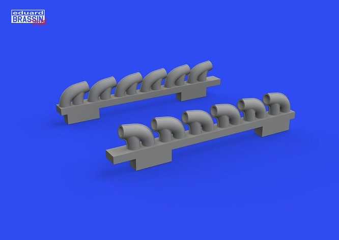 Eduard Accessories 672305 - 1:72 P-39Q Exhaust Stacks PRINT 1/72 For Arma Hobby