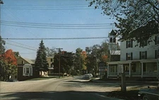Cornish, Maine ME The Old Village Square-Eastern Side Chrome Vintage Postcard