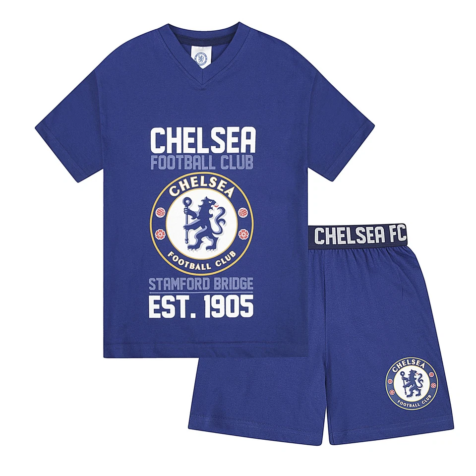 Pijama corto Chelsea Football Club regalo oficial de fútbol niños niños Foto 2 de 3