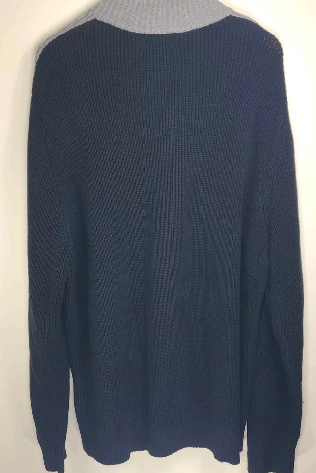 Suéter Henley bicolor XXL de dos tonos para hombre INC International Concepts 100 % algodón gris Foto 3 de 4