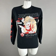 Vshojo Zentreya V-Tuber Anime Girl Black Long Sleeve Shirt Mens Size XS/S