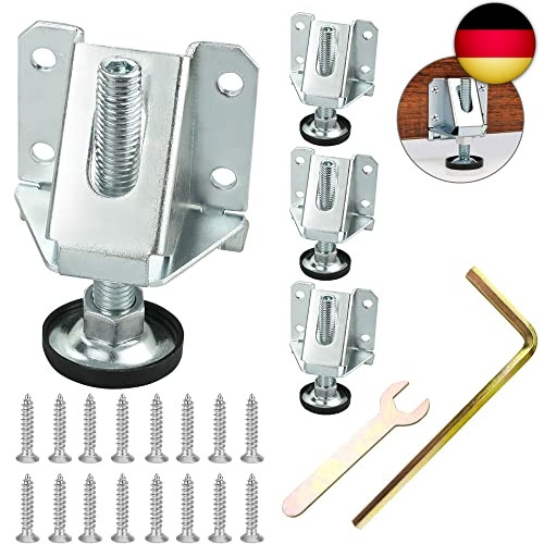 4 StüCk M10 HöHenverstellbare FüßE Verstellbar MöBelfüßE Schwerlast Nivellierfüß-image
