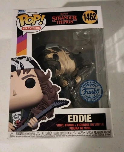 Funko Stranger Things Eddie #1462 Metallic Exclusive Damaged Box