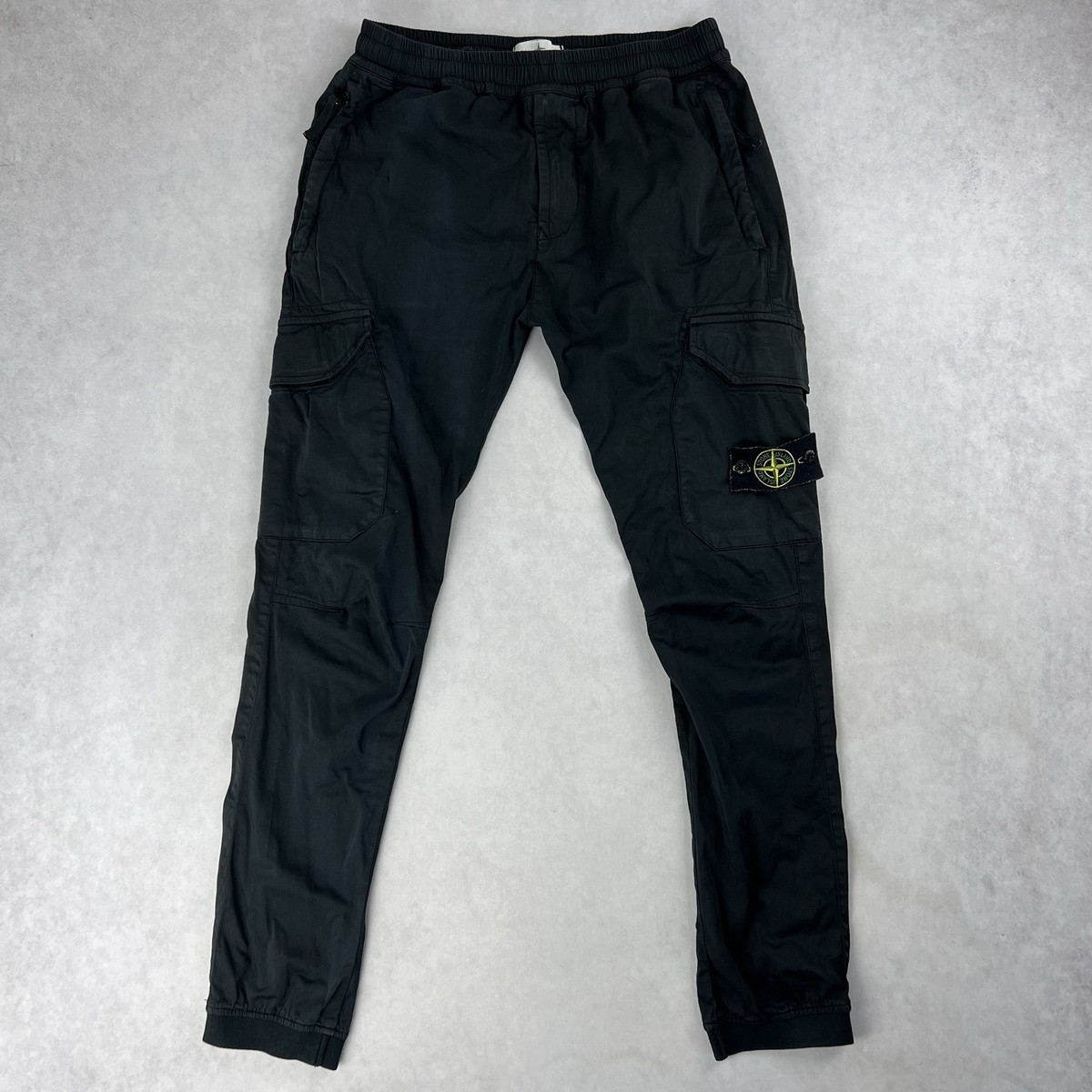 Stone Island RE-T Cargo Pants W30 Trousers Black Cargos Small 4022  