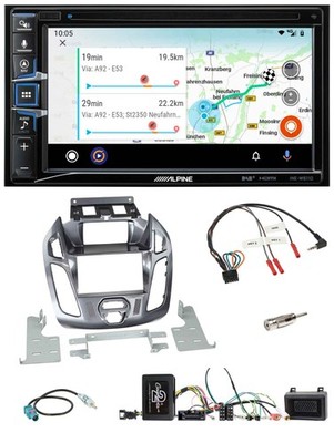Alpine Bluetooth TMC USB DAB 2DIN Lenkrad Navigation für Ford Transit Connect 20