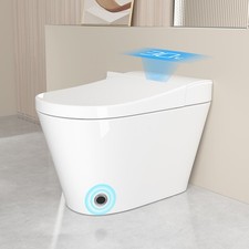 Smart Toilet One-Piece Bidet Auto Open/Close Heated Dryer Grey Remote Nightlight