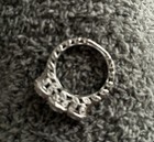 Stauer ring, 8, 3 stone halo, 925, czs on sides, EUC — photo 4