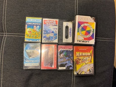 Oric 1 / Oric Atmos game tape lot of 8