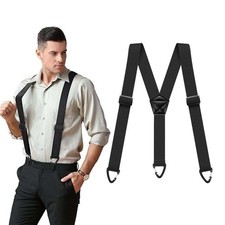 Suspenders for Men Heavy Duty, X Back Hidden Suspender 1.5" Under Clothing