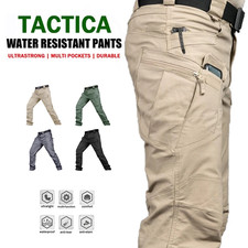 Men Tactical Cargo Pants Soldier Straight-fit Work Combat Trousers Outdoor US