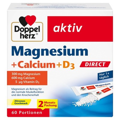 Doppelherz Magnesium + Calcium + D3 DIRECT - 60 Portionen (1er Pack)