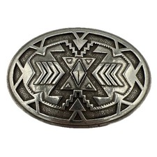 Vintage Ivan Metal Men's Belt Buckle Southwestern Indian