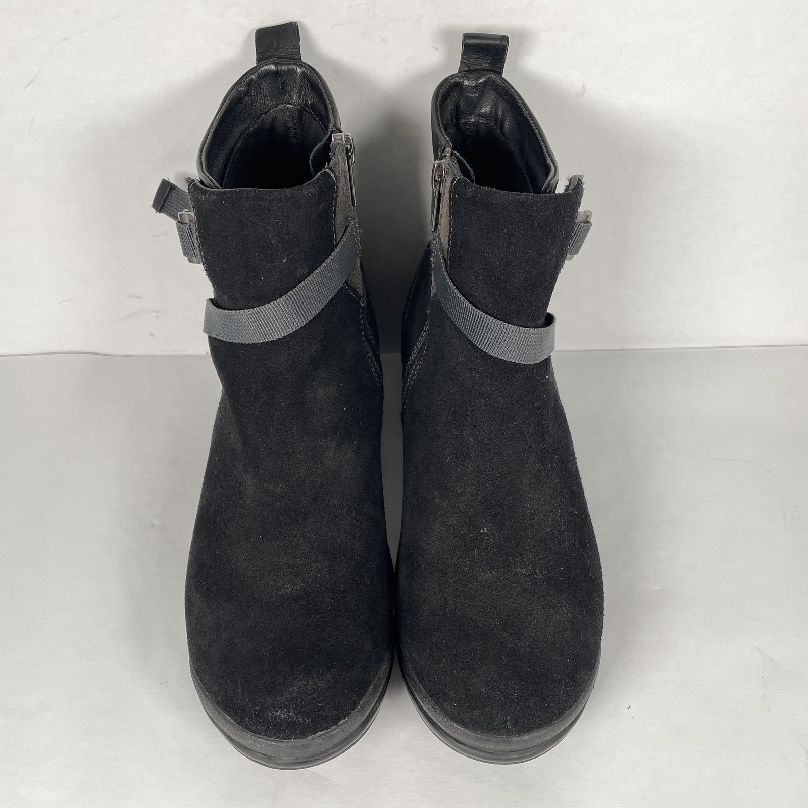 Stivali Keen Morrison donna misura 8 5 neri pelle scamosciata cinturino zip laterale scarpe