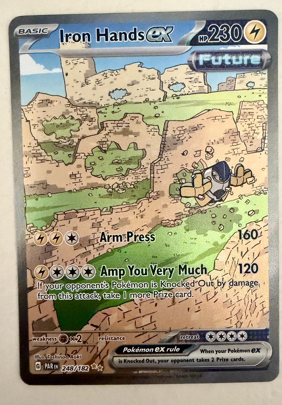 Iron Hands ex 248/182 Special Illustration Rare Paradox Rift Pokemon NM