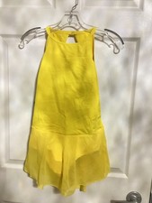 Lulli Yellow Skirted High Neck Leotard Adalynn In Size XL NWT