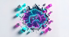 3D Gamer Wandsticker Neon Controller Aufkleber Gaming Zimmer Kinderzimmer Kunst 120x80