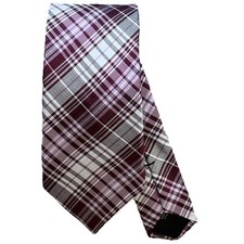 John Varvatos Men's Silk Necktie USA Made Designer Purple Silver Multi 59x3โ