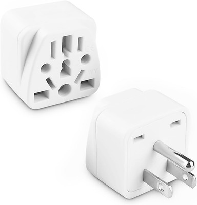 European to US Plug Adapter, UK to US Plugs Adapters, 2 Pack US Plug Adapter, Un