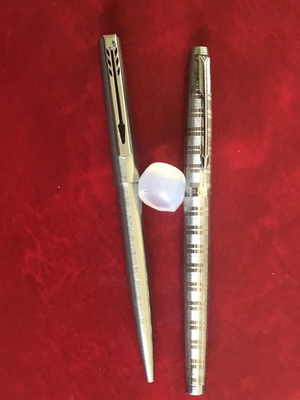 #ad #ad Vintage Parker 75 Cisele Fountain Pen 14K Gold Nib Ballpoint Set Made In Franc $165.00