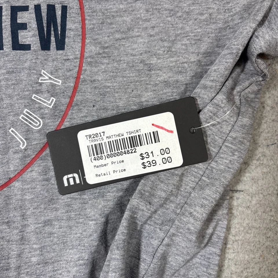 Nuevo con etiquetas Travis Mathew Para hombres Talla M Gris Jaspeado Todo Americano EE. UU. 4 de Julio Foto 4 de 4