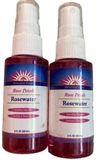 Heritage Store Rosewater Spray Hydrating Mist for Skin & Hair 2 oz Lot Of 2 New