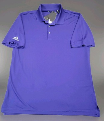 Adidas Men's L A230 M Performance PURPLE Polo Short Sleeve FK3668 NEW NWT GOLF