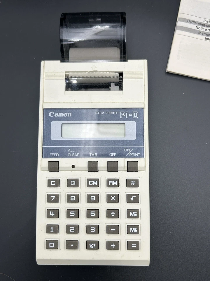 VTG Canon Palm Printer P1-D 10 Digit Calculator With partial roll Thermal paper - Image 3 of 4