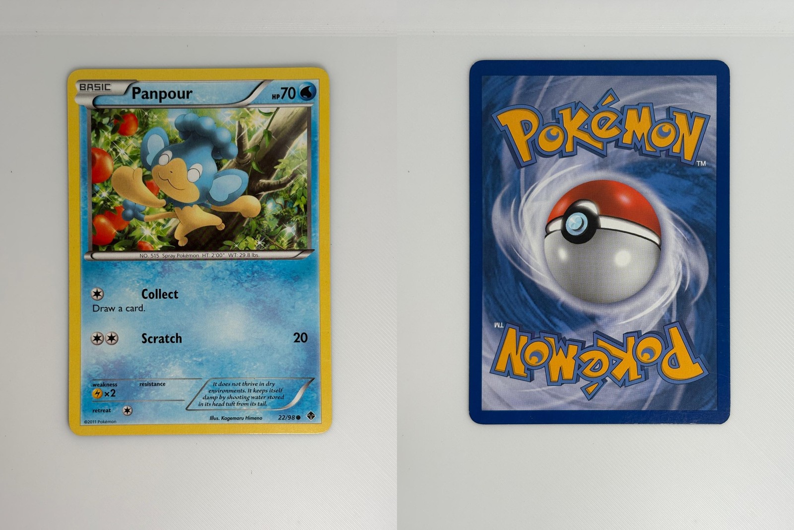 PANPOUR 22/98 COMMON EMERGING POWERS POKEMON LIGHTLY PLAYED