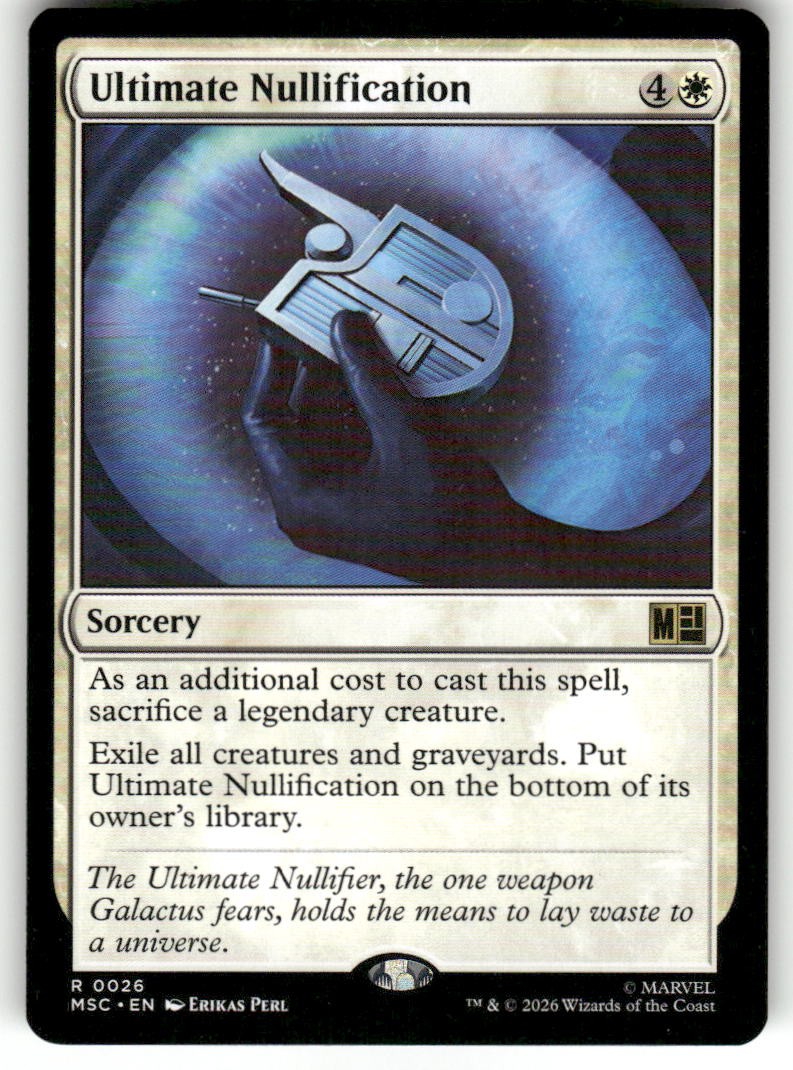 Ultimate Nullification 26 Commander: Marvel Super Heroes Magic: The Gathering NM