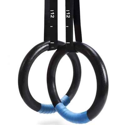 Gymnastic Rings Black/Grey/Orange/Green/Red 1100lbs Capacity with 14.76ft Adj...