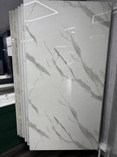 Calacatta White PVC Marble Effect 8x4ft Luxury Wall Panel Cladding 3mm Thick