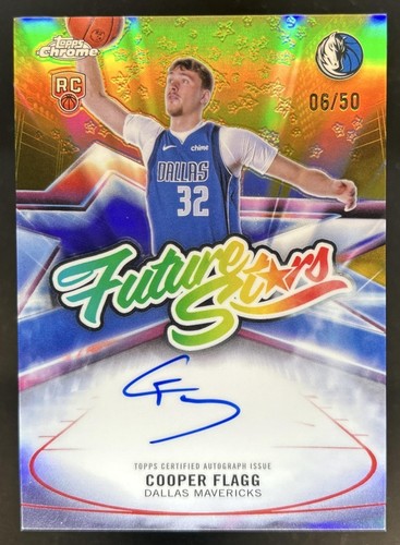 Cooper Flagg [Refractor Gold] #FS-CF 2025 Topps Chrome Future Stars Autograph card