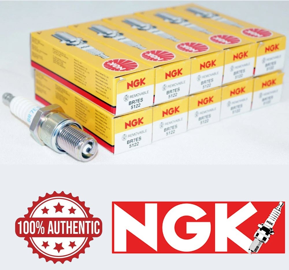 NGK SPARK PLUGS 10 PACK BR7ES 5122 MADE IN JAPAN